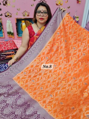 18TH OCT MEGA SALE LIVE – GEORGETT SILK KHADDI SAREE (NO.8)