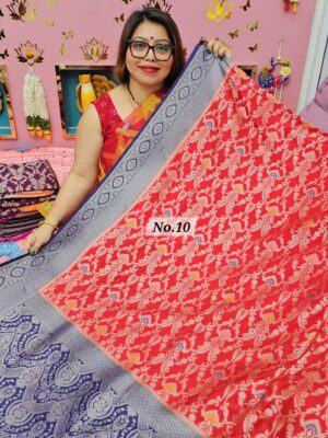 18TH OCT MEGA SALE LIVE – GEORGETT SILK KHADDI SAREE (NO.10)