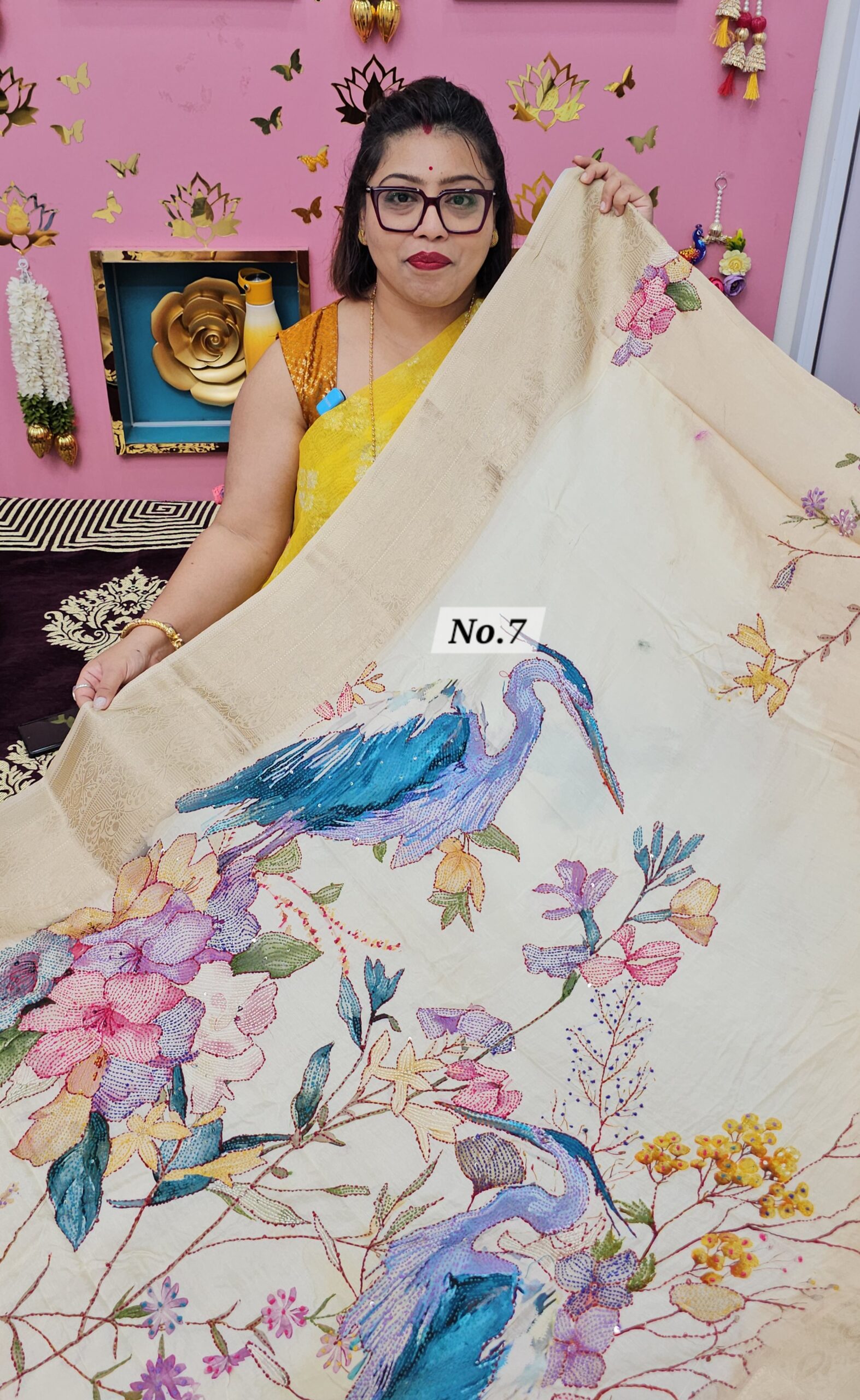 24TH OCT MEGA SALE LIVE – DIGITAL HAND KATHA CREPE SILK SAREE (NO.7)