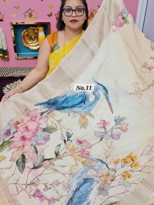 24TH OCT MEGA SALE LIVE – DIGITAL HAND KATHA CREPE SILK SAREE (NO.11)