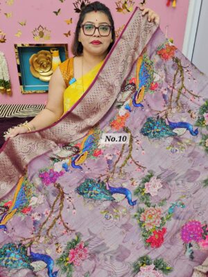 24TH OCT MEGA SALE LIVE – DIGITAL HAND KATHA CREPE SILK SAREE (NO.10)