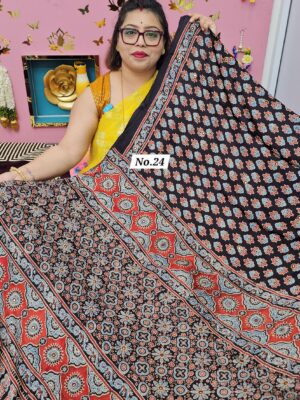 24TH OCT MEGA SALE LIVE – AJRAKH MODAL MIRROR SAREE (NO.24)