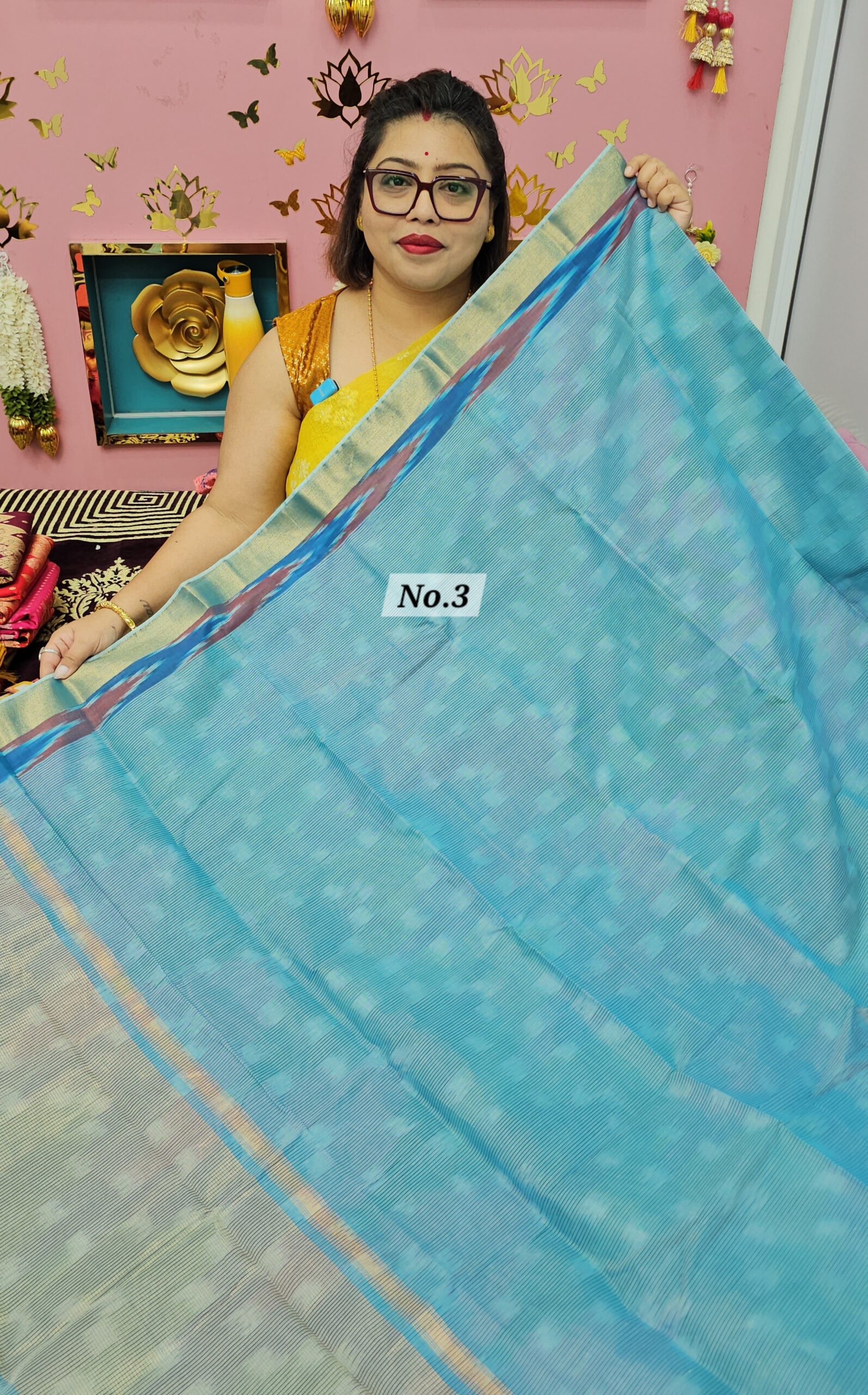 27TH OCT MEGA SALE LIVE - MAHESWARI HANDLOOM BUTI SAREE (NO.3)