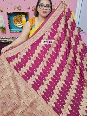 27TH OCT MEGA SALE LIVE - GEORGETT SILK KHADDI SAREE (NO.15)