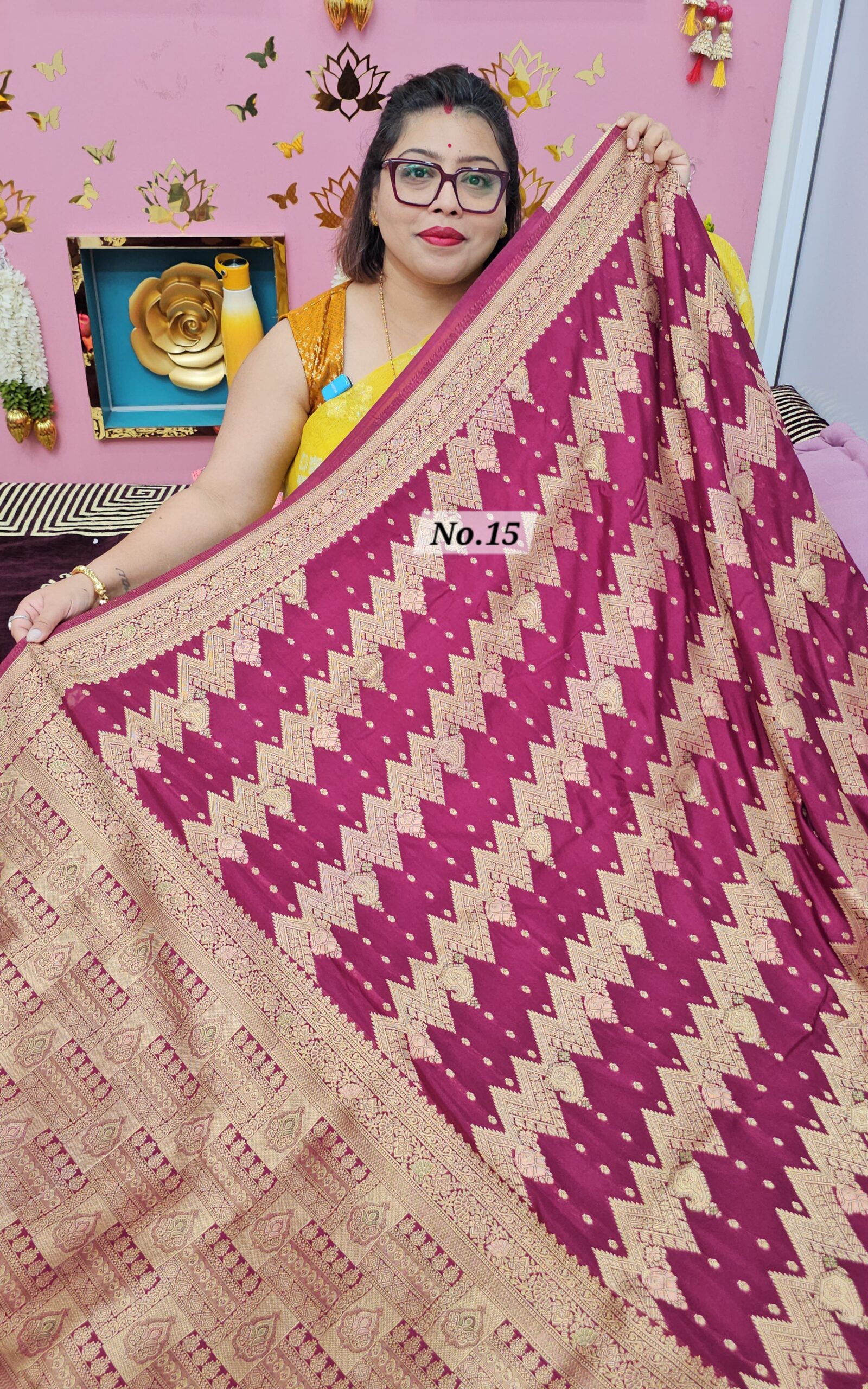 27TH OCT MEGA SALE LIVE - GEORGETT SILK KHADDI SAREE (NO.15)