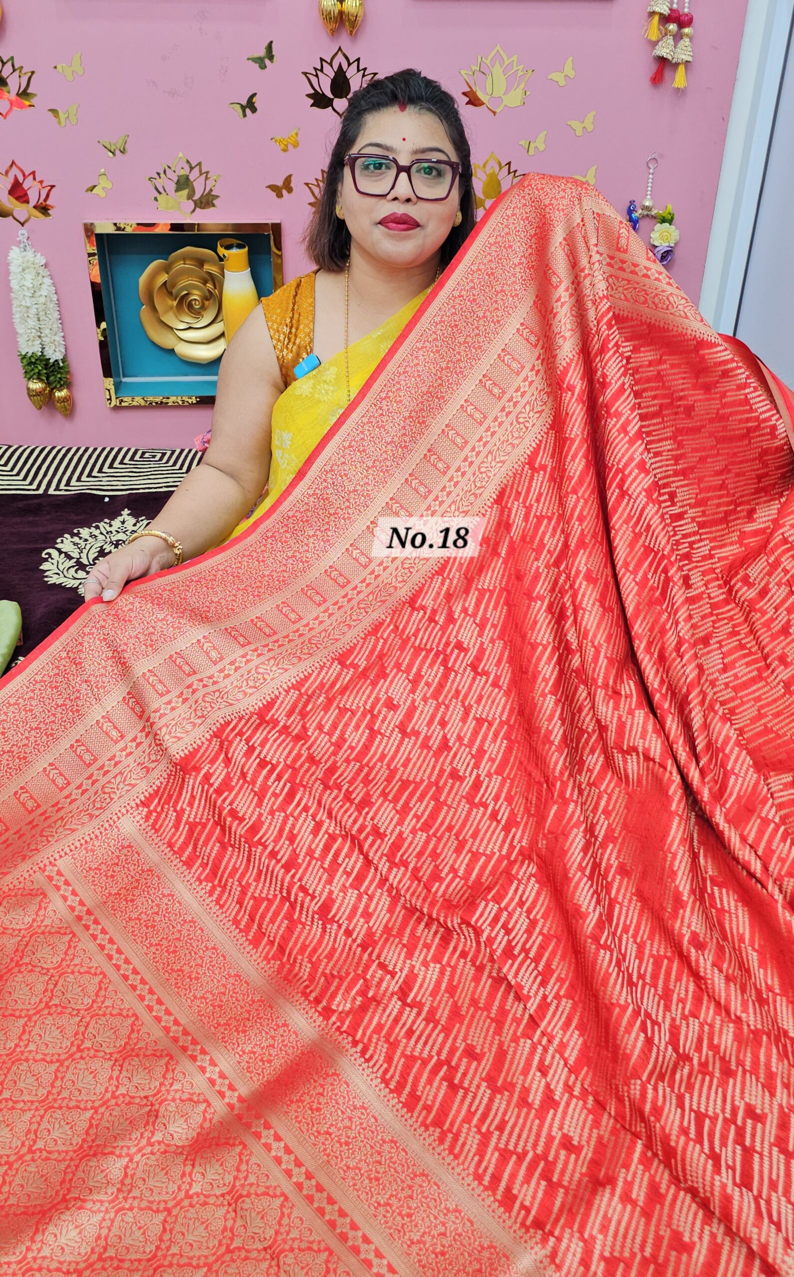 27TH OCT MEGA SALE LIVE - GEORGETT SILK KHADDI SAREE (NO.18)
