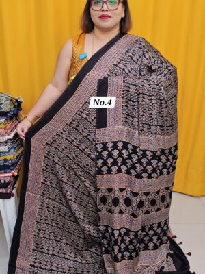 26TH OCT MEGA SALE 2ND LIVE - PURE AJRAKH MODAL SILK SAREE (NO.4)