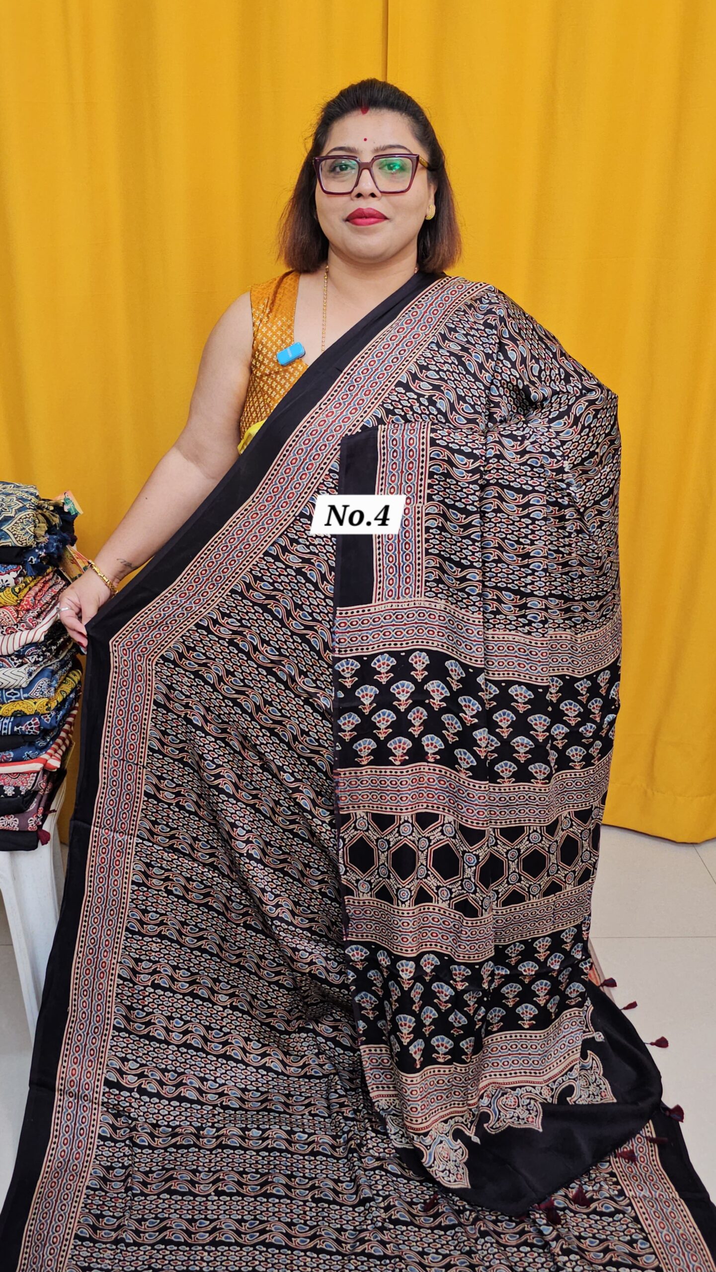 26TH OCT MEGA SALE 2ND LIVE - PURE AJRAKH MODAL SILK SAREE (NO.4)