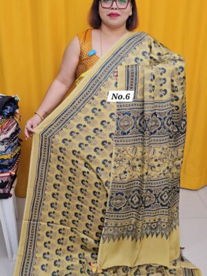 26TH OCT MEGA SALE 2ND LIVE - PURE AJRAKH MODAL SILK SAREE (NO.6)