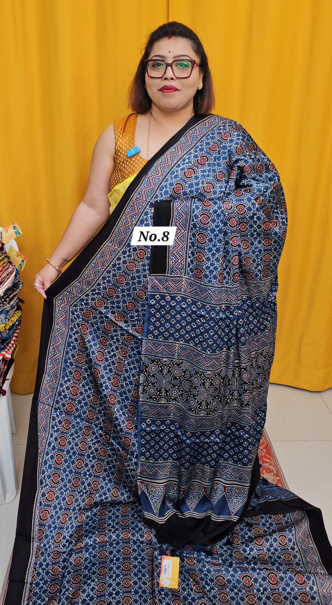 26TH OCT MEGA SALE 2ND LIVE - PURE AJRAKH MODAL SILK SAREE (NO.8)