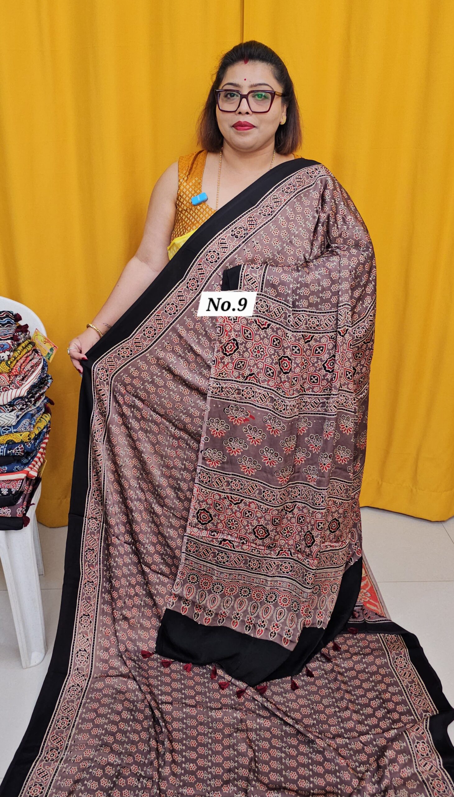 26TH OCT MEGA SALE 2ND LIVE - PURE AJRAKH MODAL SILK SAREE (NO.9)