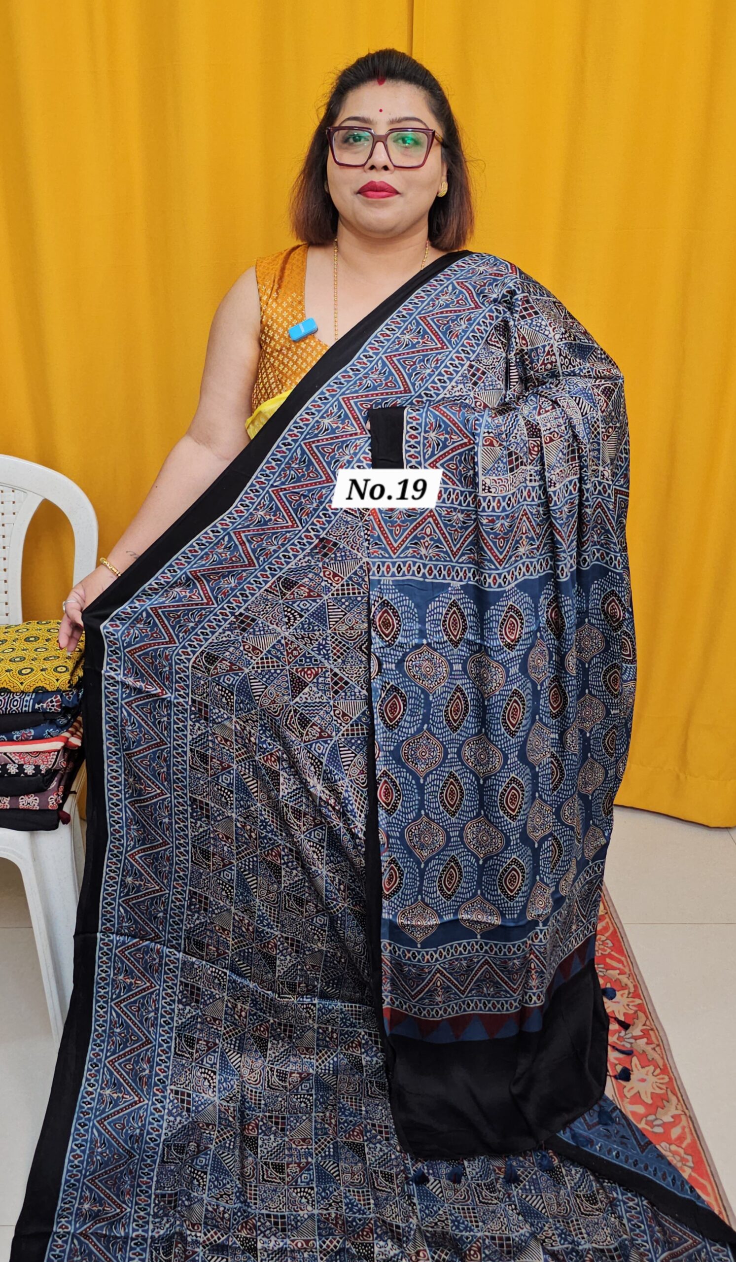 26TH OCT MEGA SALE 2ND LIVE - PURE AJRAKH MODAL SILK SAREE (NO.19)