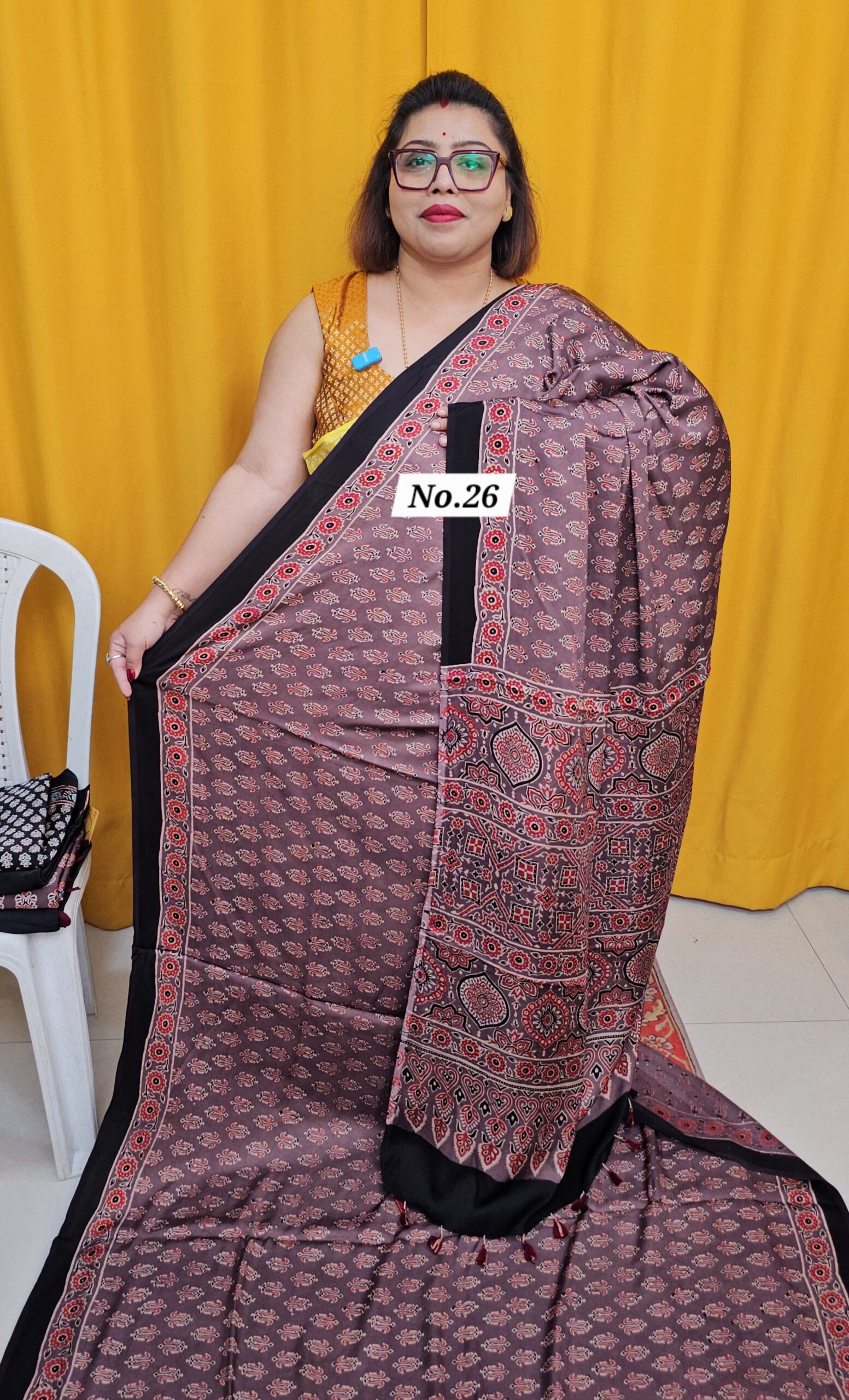 26TH OCT MEGA SALE 2ND LIVE - PURE AJRAKH MODAL SILK SAREE (NO.26)