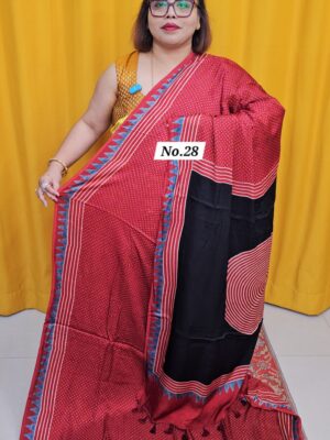 26TH OCT MEGA SALE 2ND LIVE - PURE AJRAKH MODAL SILK SAREE (NO.28)