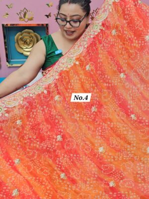 6TH OCT MEGA SALE LIVE – MOSS CHIFFON SAREE  (NO.4)