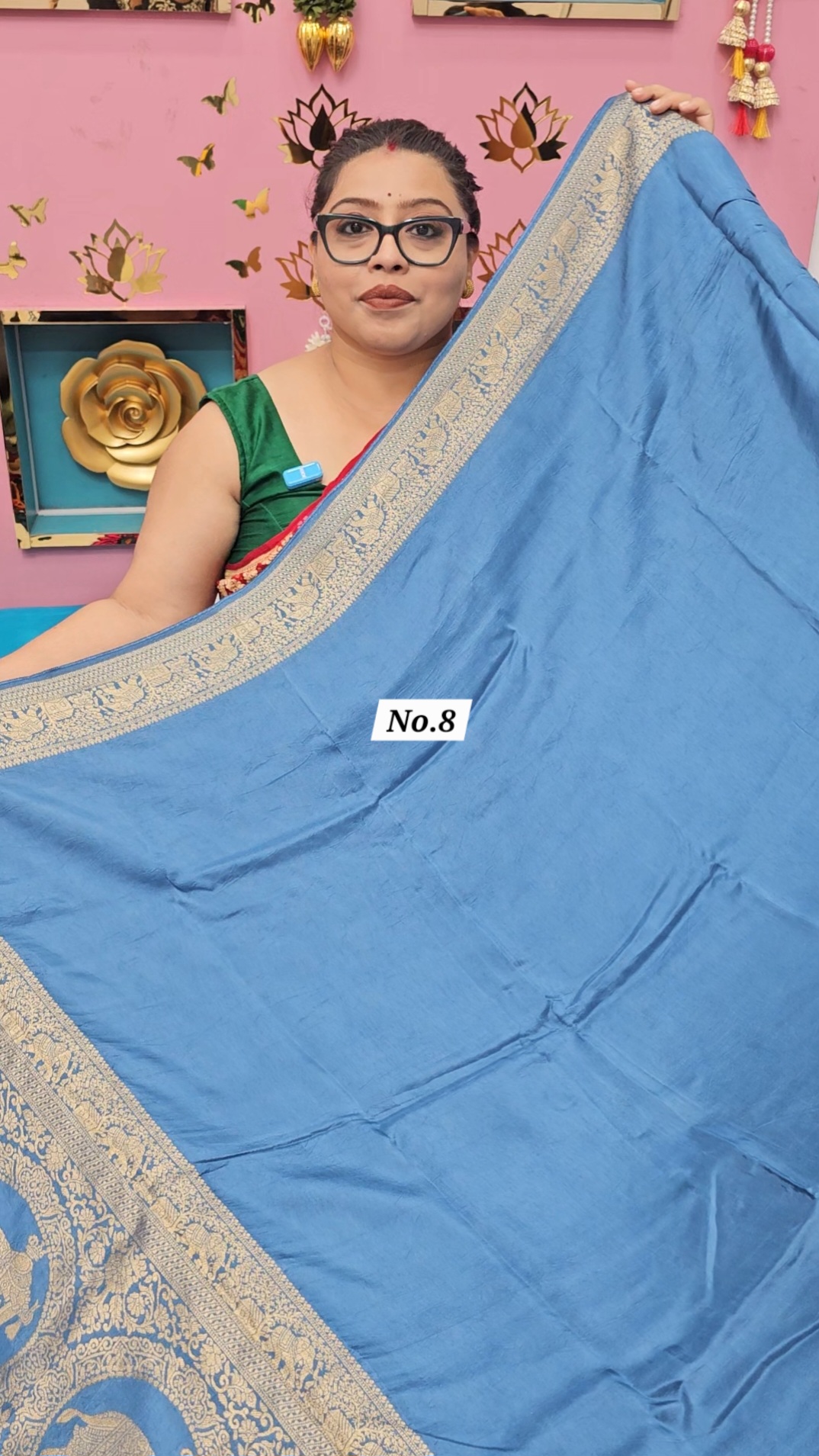 6TH OCT MEGA SALE LIVE – PURE DOLA SILK NAKSHI SAREE (NO.8)