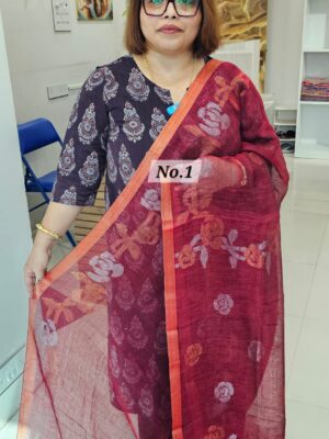 16TH OCT MEGA SALE 2ND LIVE – PURE HANDLOOM LINEN SAREE (NO.1)