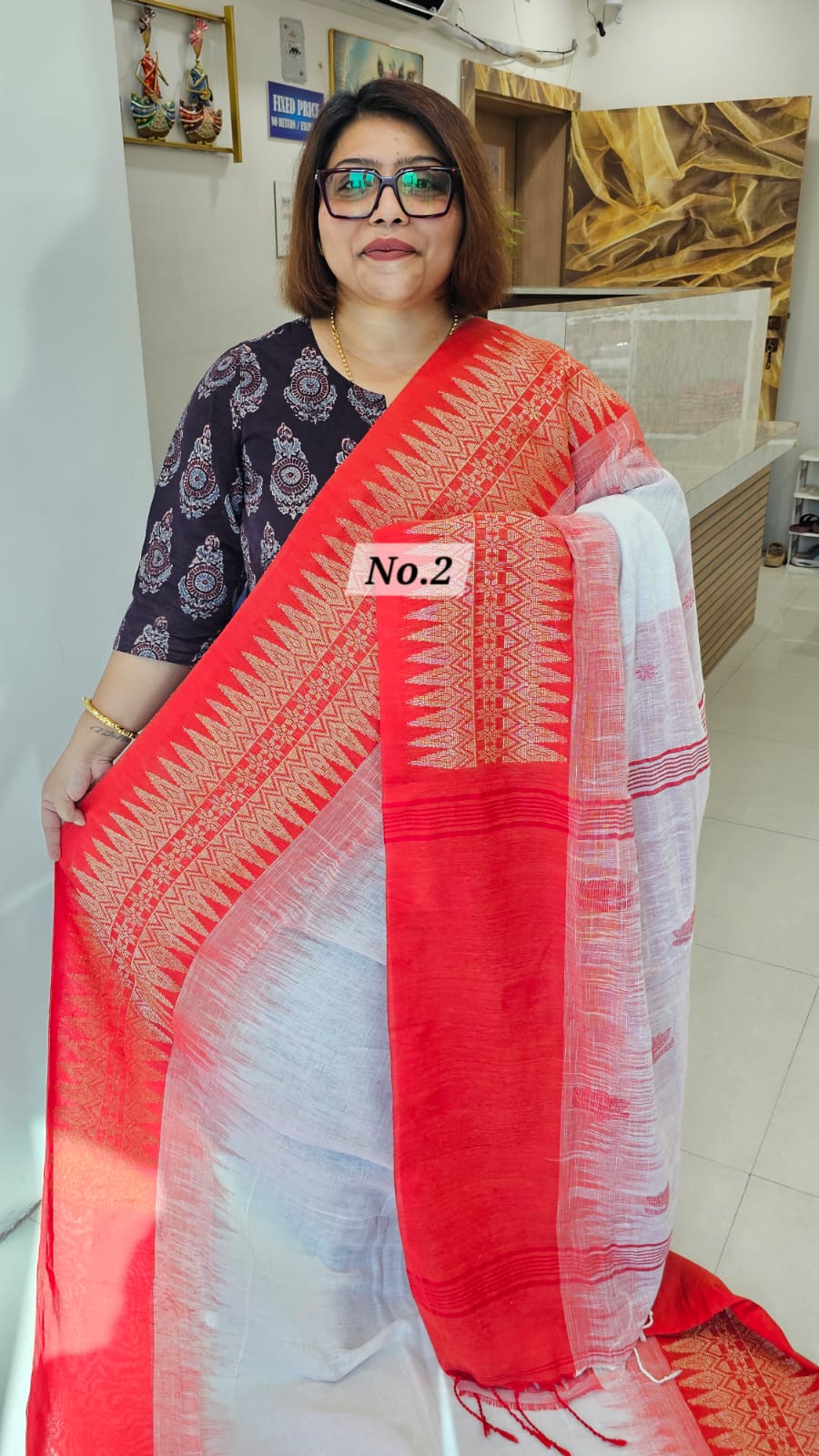 16TH OCT MEGA SALE 2ND LIVE – PURE HANDLOOM LINEN SAREE (NO.2)