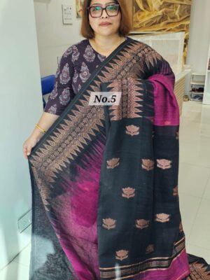 16TH OCT MEGA SALE 2ND LIVE – PURE HANDLOOM LINEN SAREE (NO.5)
