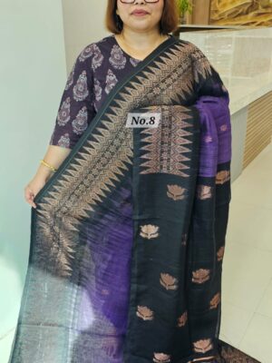 16TH OCT MEGA SALE 2ND LIVE – PURE HANDLOOM LINEN SAREE (NO.8)