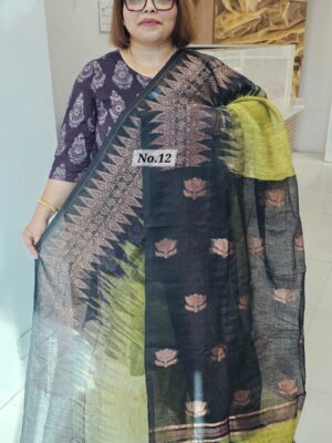 16TH OCT MEGA SALE 2ND LIVE – PURE HANDLOOM LINEN SAREE (NO.12)