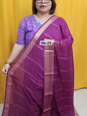 25TH OCT MEGA SALE 2NDLIVE –  PREMIUM CHIFFON  SAREE (NO.23)