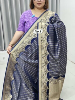 25TH OCT MEGA SALE 3RDLIVE –   RUSSIAN CREPE MODAL SILK SAREE (NO.8)