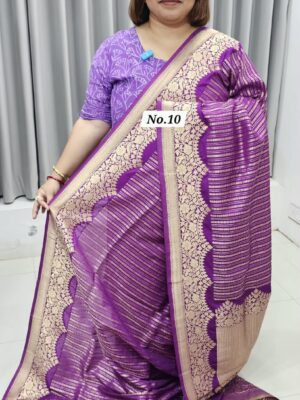 25TH OCT MEGA SALE 3RDLIVE –   RUSSIAN CREPE MODAL SILK SAREE (NO.10)