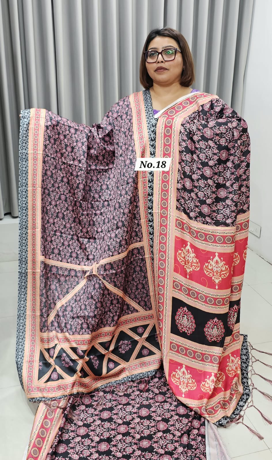 25TH OCT MEGA SALE 3RDLIVE – PASHMINA SAREE WITH STOLE (NO.18)