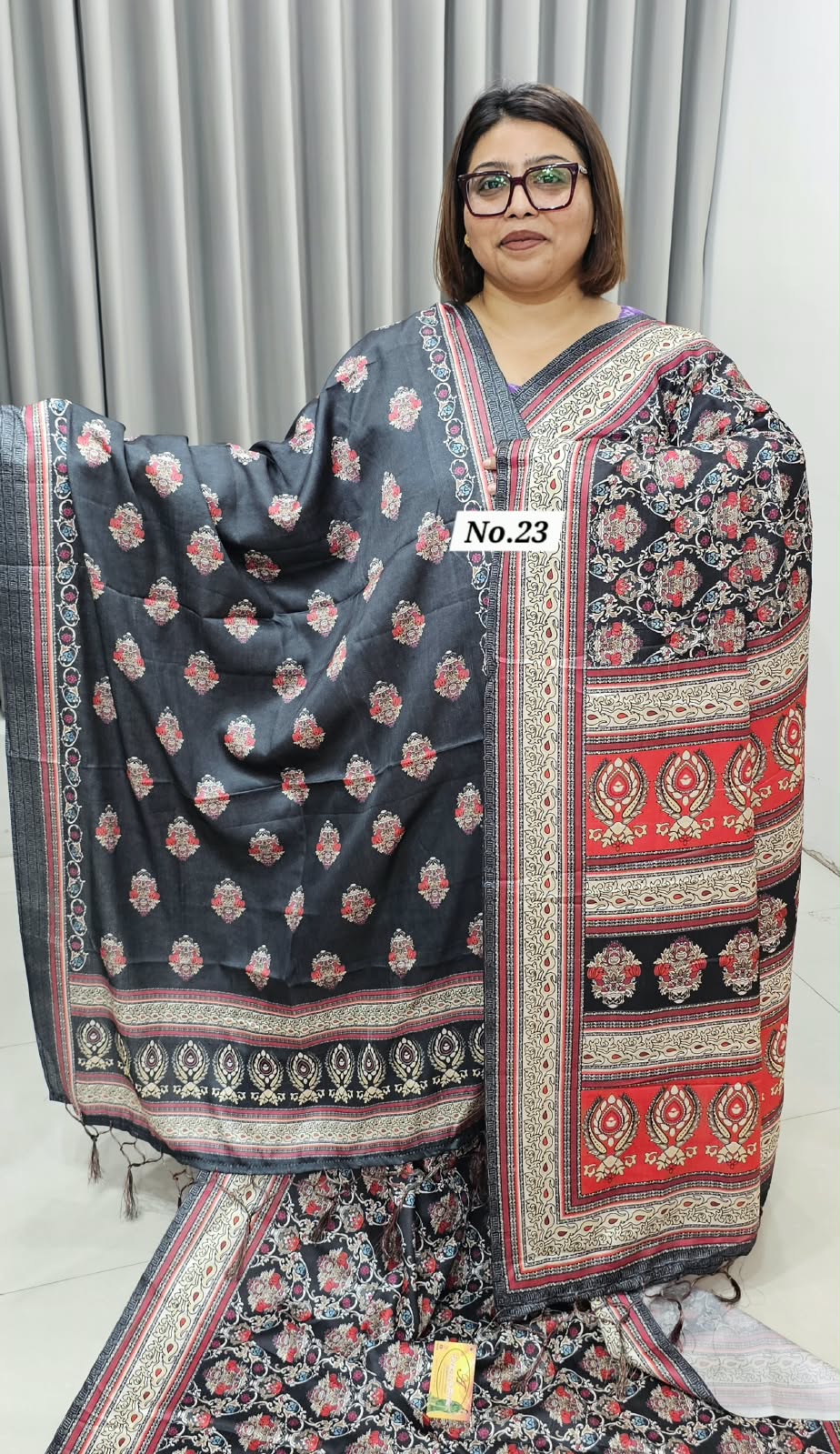 25TH OCT MEGA SALE 3RDLIVE – PASHMINA SAREE WITH STOLE (NO.23)