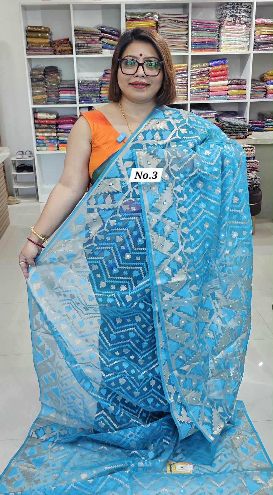 26TH OCT MEGA SALE LIVE - KATHDANA JAMDANI SAREE (NO.3)