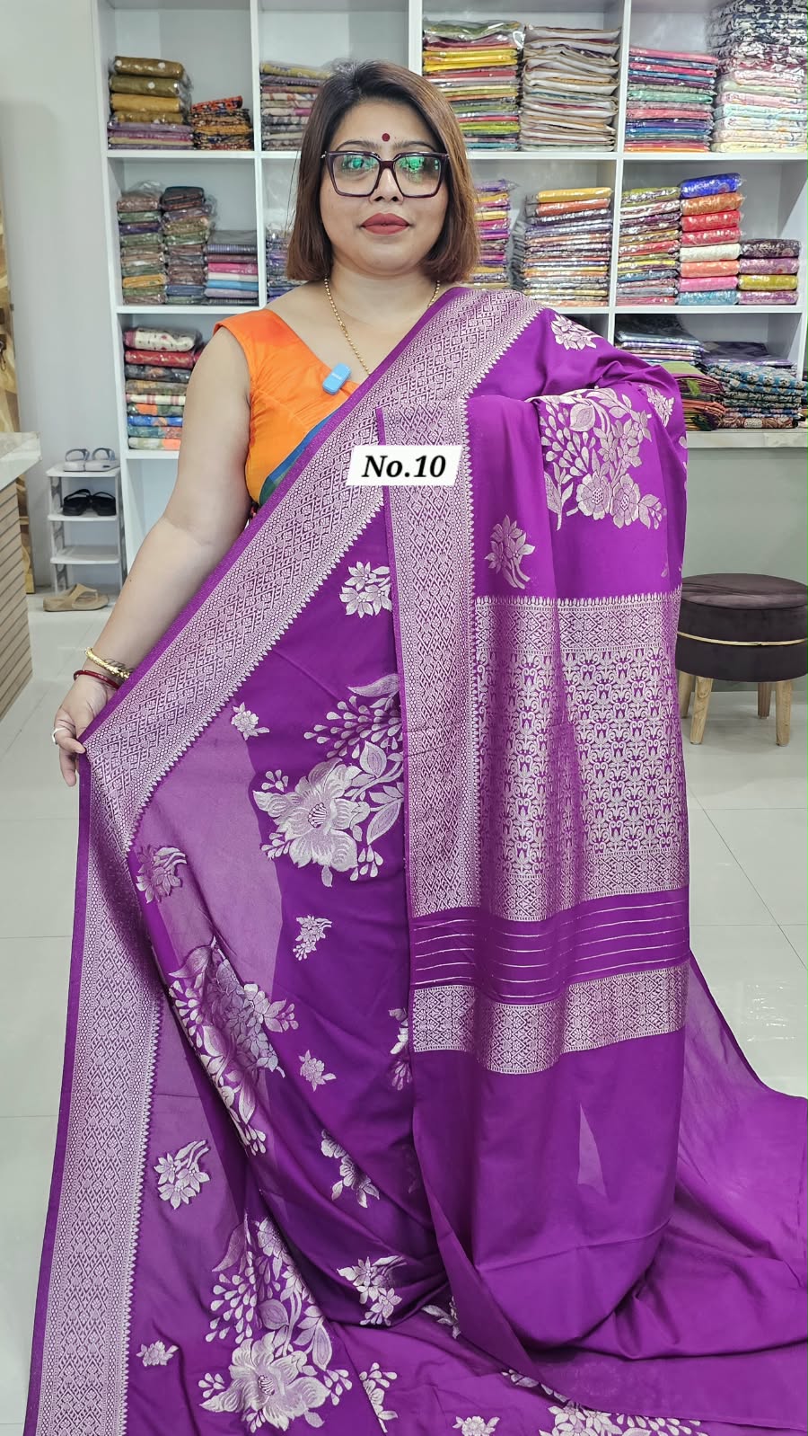 26TH OCT MEGA SALE LIVE - RUSSIAN CREPE MODAL SILK SAREE (NO.10)