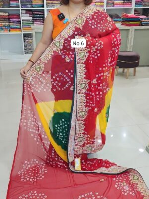 26TH OCT MEGA SALE 2ND LIVE - MOSS CHIFFON SAREE (NO.6)