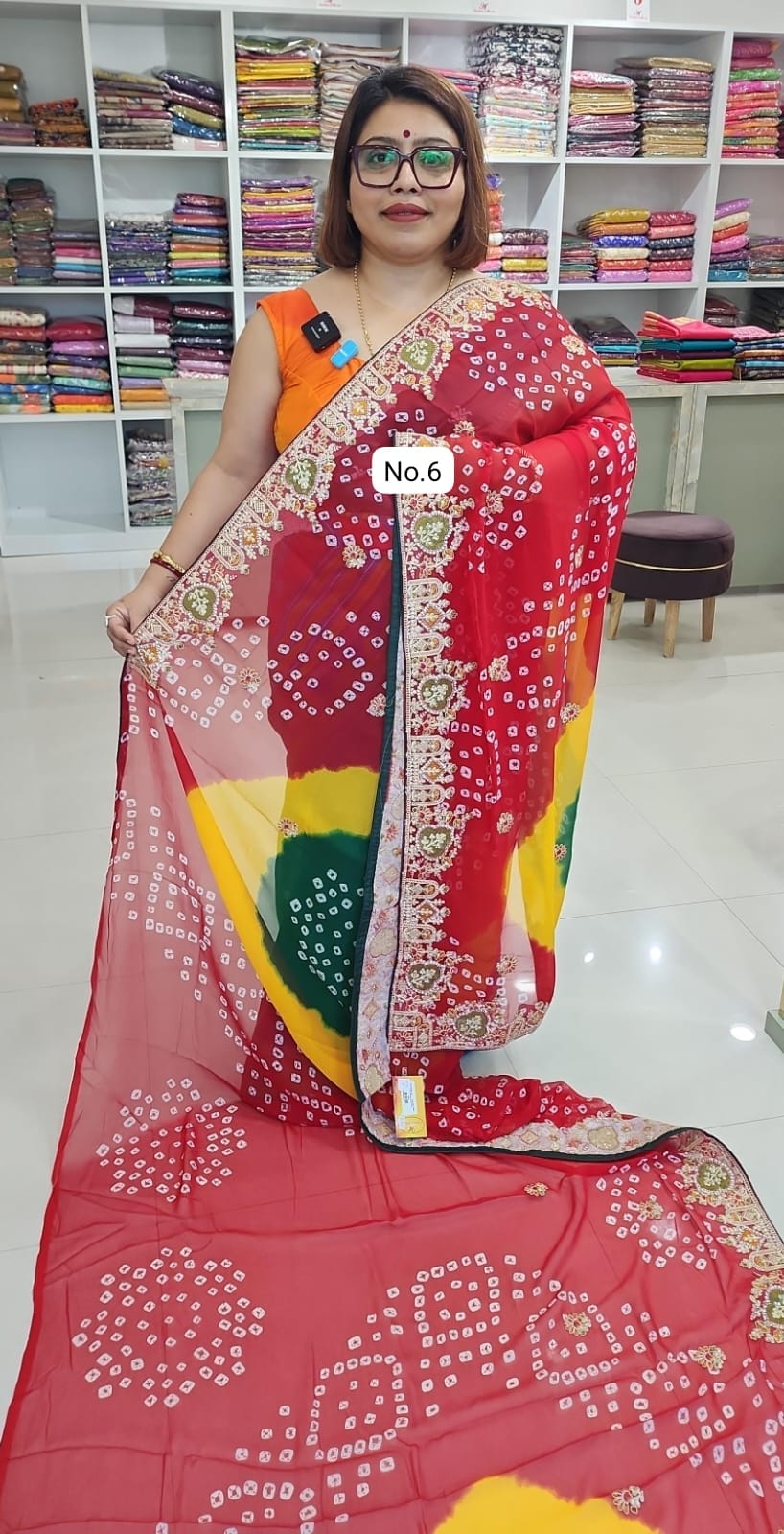26TH OCT MEGA SALE 2ND LIVE - MOSS CHIFFON SAREE (NO.6)
