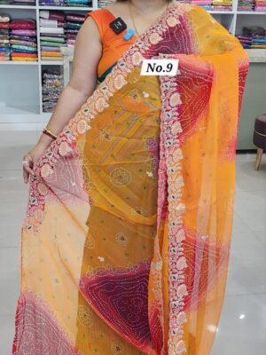 26TH OCT MEGA SALE 2ND LIVE - MOSS CHIFFON SAREE (NO.9)