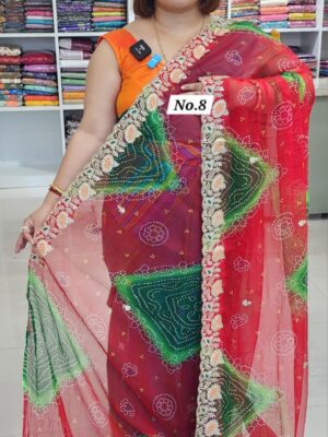 26TH OCT MEGA SALE 2ND LIVE - MOSS CHIFFON SAREE (NO.8)