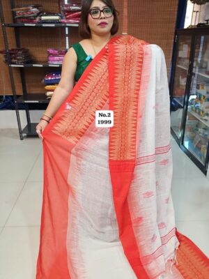 28TH OCT GRAND LIVE SALE – PURE HANDLOOM LINEN SAREE (NO.2)