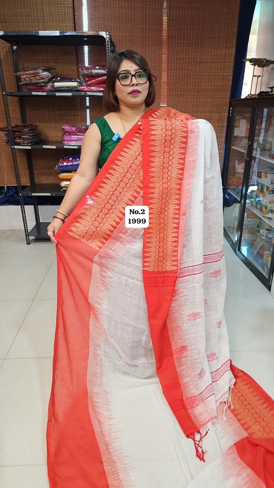 28TH OCT GRAND LIVE SALE – PURE HANDLOOM LINEN SAREE (NO.2)