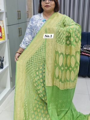 29TH OCT GRAND 2ND LIVE SALE – PURE KHADDI GEORGETTE BANARSI SAREE (NO.1)