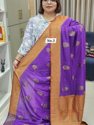 29TH OCT GRAND 2ND LIVE SALE – GEORGETTE SILK KHADDI SAREE (NO.3)