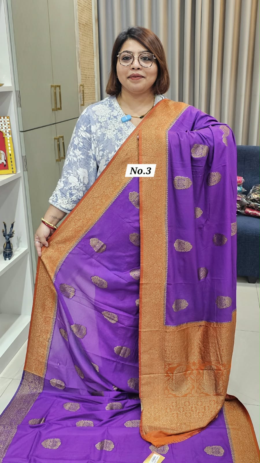 29TH OCT GRAND 2ND LIVE SALE – GEORGETTE SILK KHADDI SAREE (NO.3)