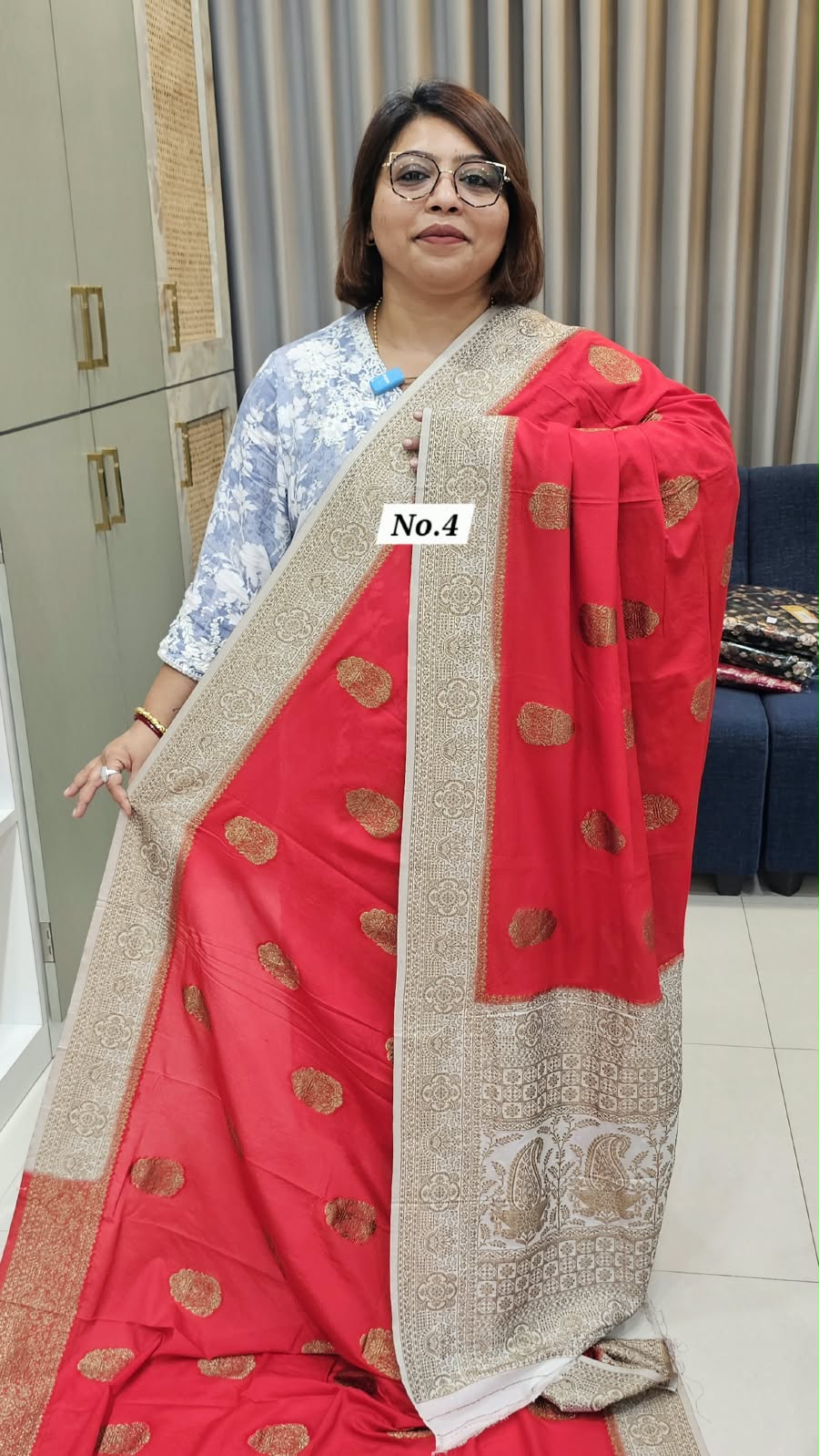 29TH OCT GRAND 2ND LIVE SALE – GEORGETTE SILK KHADDI SAREE (NO.4)