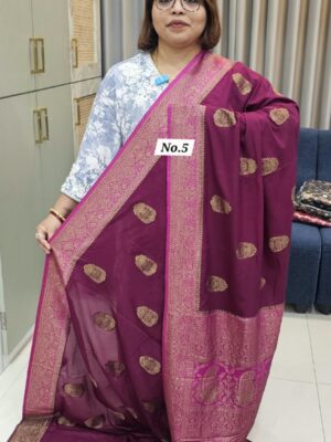 29TH OCT GRAND 2ND LIVE SALE – GEORGETTE SILK KHADDI SAREE (NO.5)