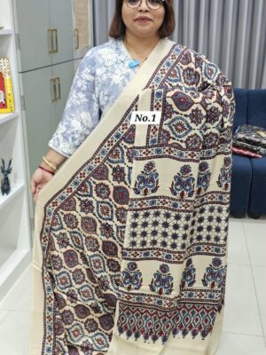 29TH OCT GRAND 2ND LIVE SALE – PURE AJRAKH MODAL SILK SAREE (NO.1)
