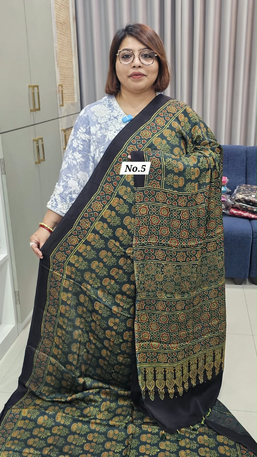 29TH OCT GRAND 2ND LIVE SALE – PURE AJRAKH MODAL SILK SAREE (NO.5)