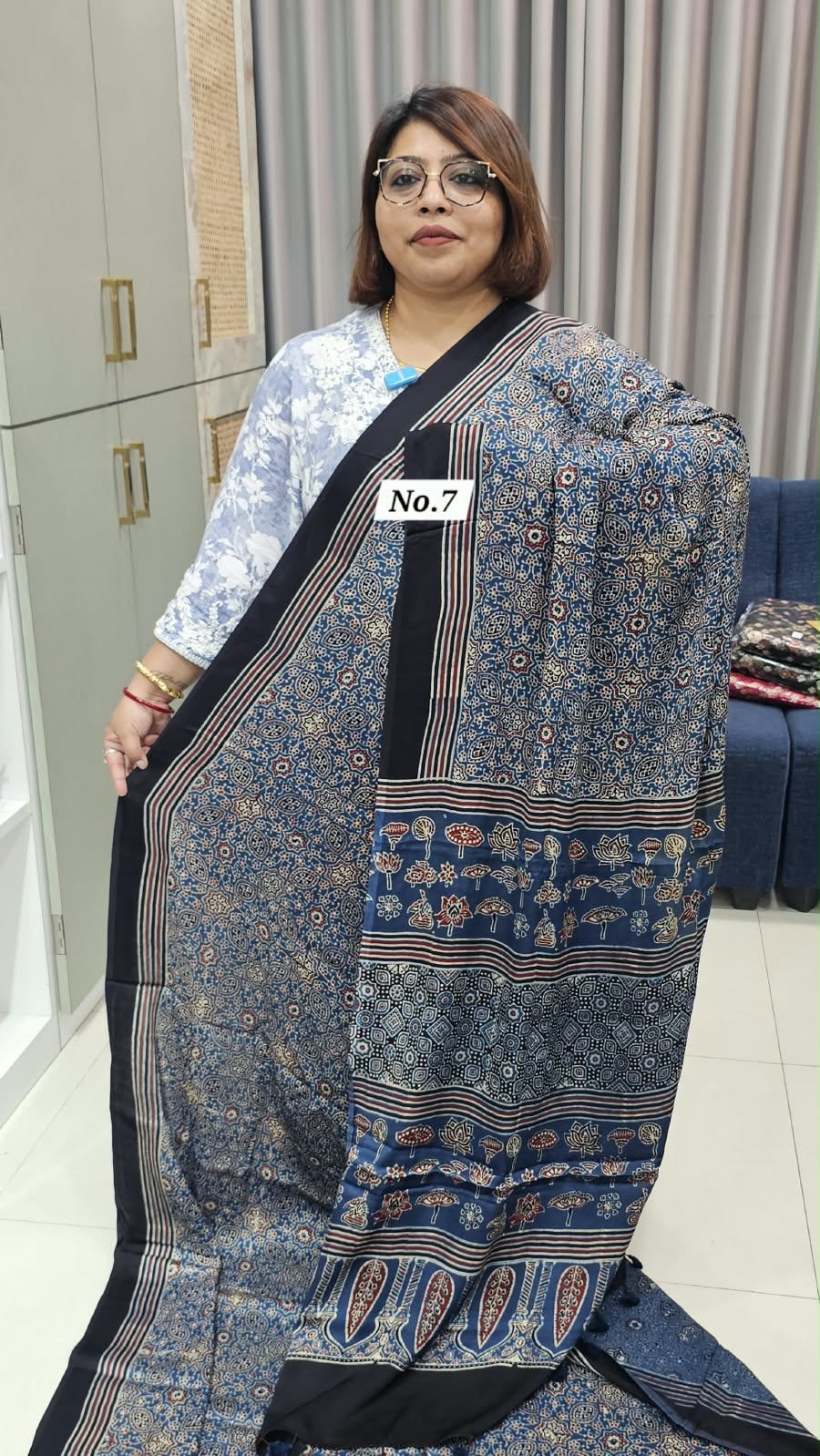 29TH OCT GRAND 2ND LIVE SALE – PURE AJRAKH MODAL SILK SAREE (NO.7)