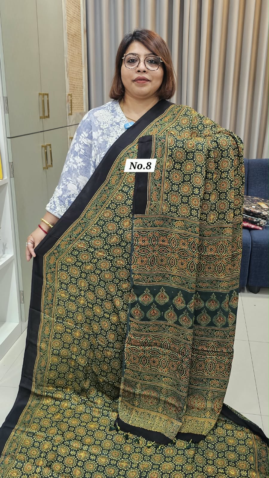 29TH OCT GRAND 2ND LIVE SALE – PURE AJRAKH MODAL SILK SAREE (NO.8)