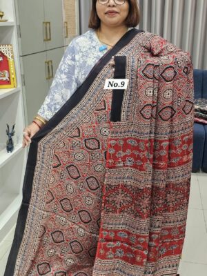 29TH OCT GRAND 2ND LIVE SALE – PURE AJRAKH MODAL SILK SAREE (NO.9)