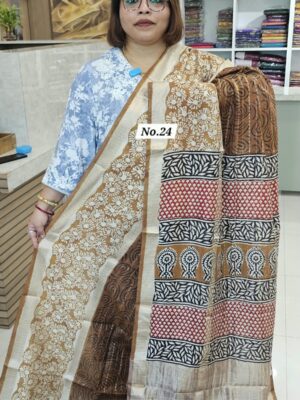 29TH OCT GRAND LIVE SALE – HANDBLOCK MAHESWARI SILK SAREE (NO.24)